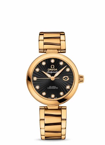 Omega LadyMatic Co-Axial 34 Yellow Gold / Black / Bracelet 425.60.34.20.51.002 (42560342051002)